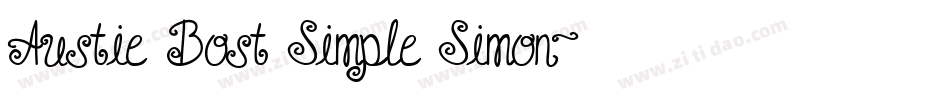 Austie Bost Simple Simon字体转换